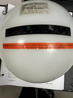Agar QA phantom used for weekly scanner stability checks